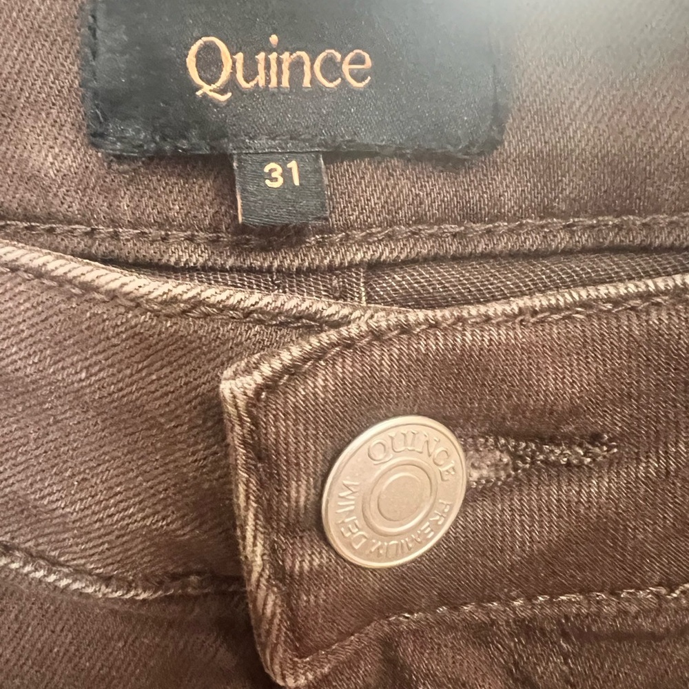 Quince Chocolate Brown Denim Pants - Picture 3 of 5